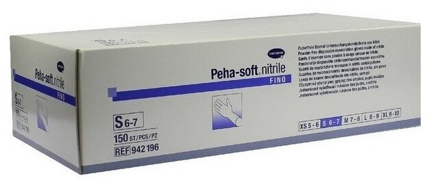 Перчатки смотровые Hartmann Peha-soft nitrile fino (фото modal 6)