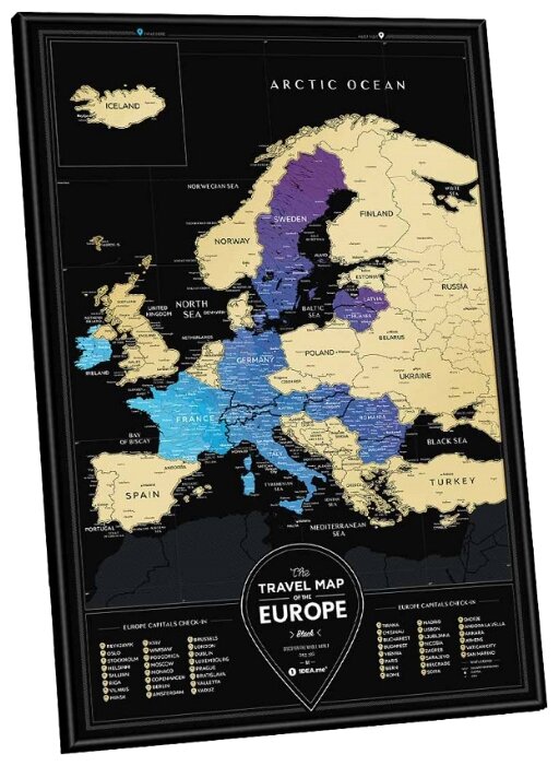 1DEA.me Скретч Карта Европы Black (фото modal 2)