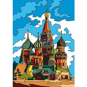 Фреска из песка Рыжий кот Москва. Собор Василия Блаженного (фото modal nav 1)