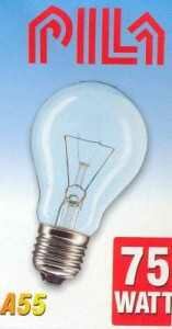 Лампа Pila E27 A55 75Вт 2900K (фото modal 3)