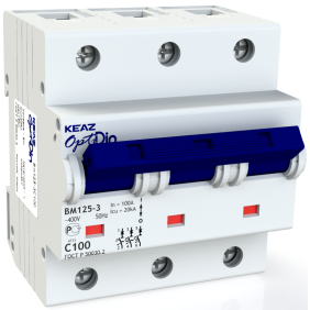 Автоматический выключатель КЭАЗ OptiDIN ВМ125-3C125-8ln-УХЛ3 (фото modal 1)