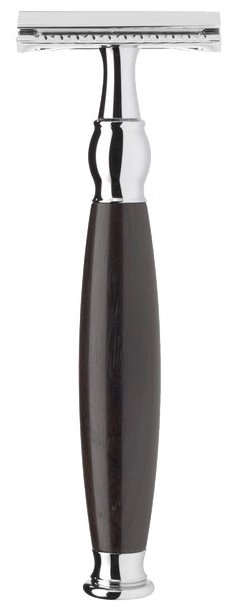 Набор MUEHLE Classic Sophist с чашей африканское черное дерево подставка, помазок, Т-образная бритва (фото modal 2)