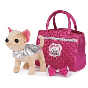 Мягкая игрушка Simba Chi chi love Чихуахуа Гламур с розовой сумочкой 20 см (фото modal nav 1)
