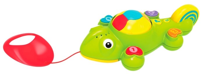 Каталка-игрушка 1 TOY Интерактивный хамелеон (Т10505) со звуковыми эффектами (фото modal 1)