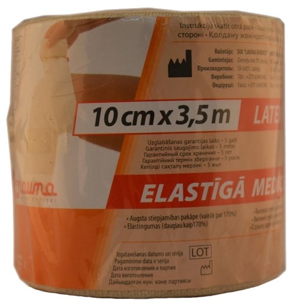 Бинт эластичный медицинский Lauma Medical Модель 2 (3,5 м х 10 см) (фото modal 1)