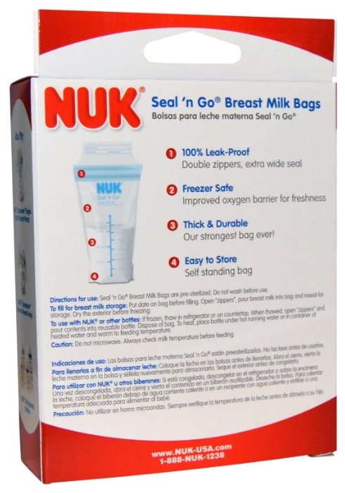 NUK Пакеты для хранения грудного молока 180 мл (фото modal 3)