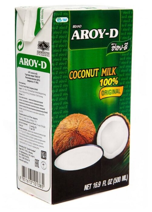 Aroy-D Молоко кокосовое 60%, 500 мл (фото modal 1)