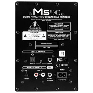 Акустическая система BEHRINGER Digital Monitor Speakers MS40 (фото modal nav 2)