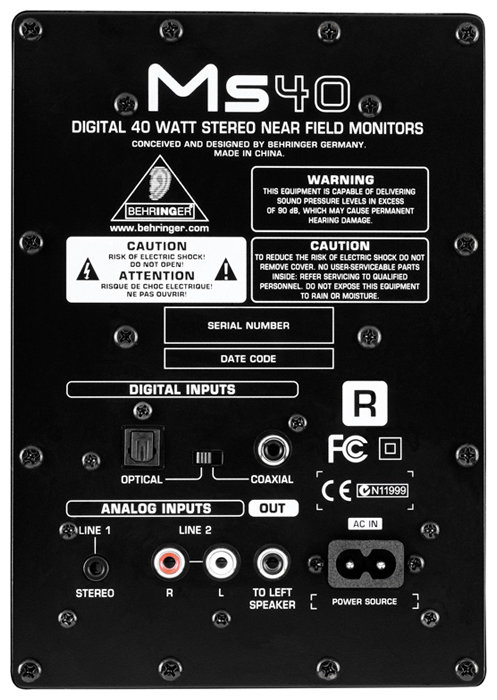 Акустическая система BEHRINGER Digital Monitor Speakers MS40 (фото modal 2)