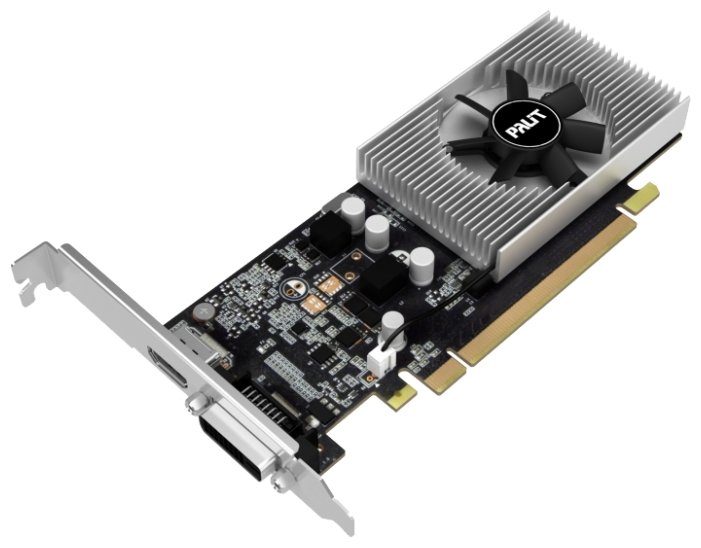 Видеокарта Palit GeForce GT 1030 1227MHz PCI-E 3.0 2048MB 6000MHz 64 bit DVI HDMI HDCP Low Profile (фото modal 3)