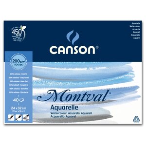 Альбом для акварели Canson Montval 32 х 24 см, 200 г/м², 40 л. (фото modal nav 1)