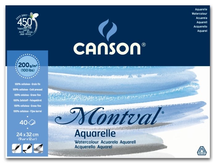 Альбом для акварели Canson Montval 32 х 24 см, 200 г/м², 40 л. (фото modal 1)