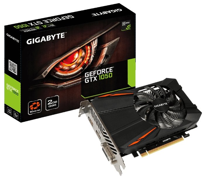 Видеокарта GIGABYTE GeForce GTX 1050 1354MHz PCI-E 3.0 2048MB 7008MHz 128 bit DVI HDMI HDCP (фото modal 4)