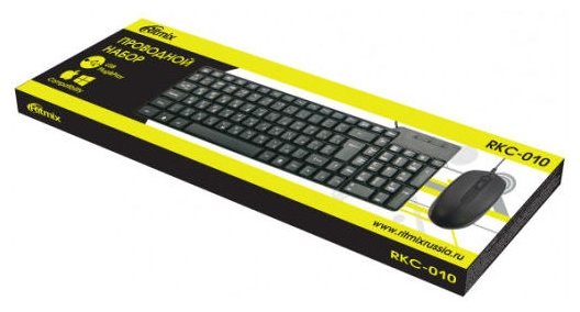 Клавиатура и мышь Ritmix RKC-010 Black USB (фото modal 2)