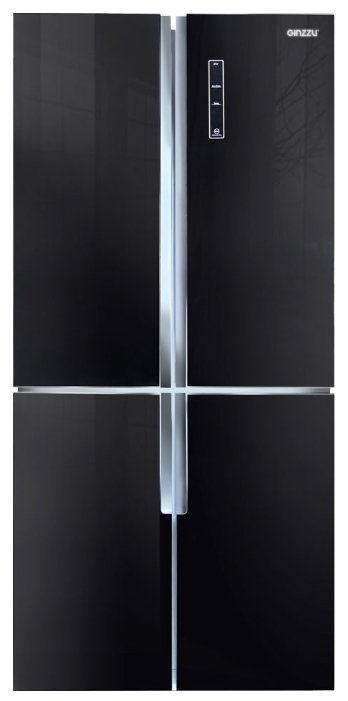 Холодильник Ginzzu NFK-510 Black glass (фото modal 1)