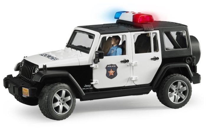 Внедорожник Bruder Jeep Wrangler Unlimited Rubicon Полиция, с фигуркой (02-526) 1:16 31 см (фото modal 1)