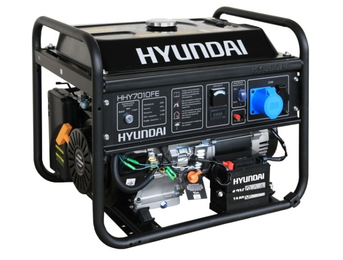 Бензиновая электростанция Hyundai HHY 7010FE (фото modal 1)