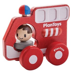 Каталка-игрушка PlanToys Fire Truck (5687) (фото modal nav 1)