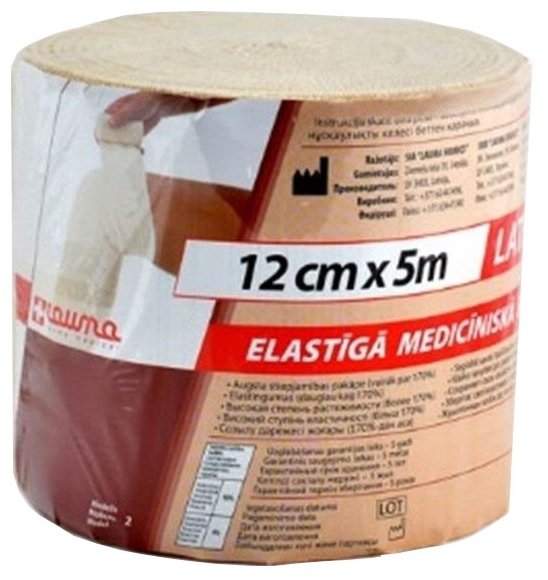 Бинт эластичный медицинский Lauma Medical Модель 2 (5 м х 12 см) (фото modal 1)