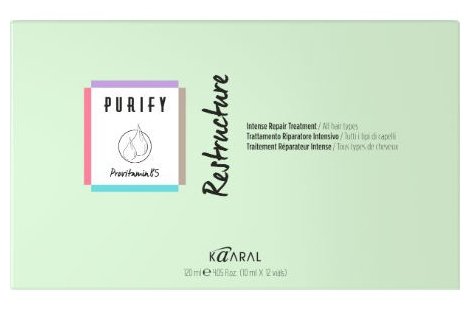 Kaaral Purify Restructure Интенсивный восстанавливающий лосьон создан специально для ухода за истощенными и поврежденными волосами (ампулы) (фото modal 1)