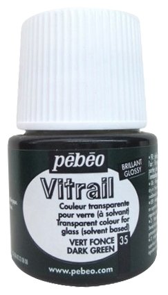 Краски Pebeo Vitrail Темно-зеленый 050035 1 цв. (45 мл.) (фото modal 1)
