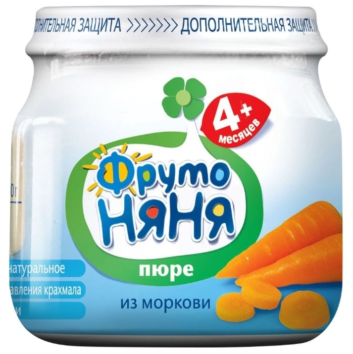 Пюре ФрутоНяня из моркови (с 4 месяцев) 80 г, 1 шт (фото modal 1)