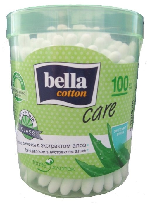 Ватные палочки Bella Cotton Care с экстрактом алоэ (фото modal 1)