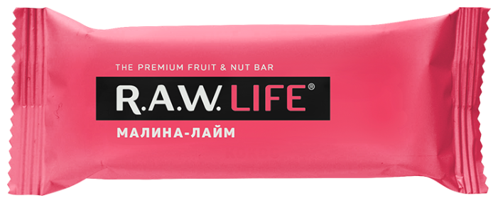 Фруктовый батончик R.A.W. Life без сахара Малина-Лайм, 47 г (фото modal 1)