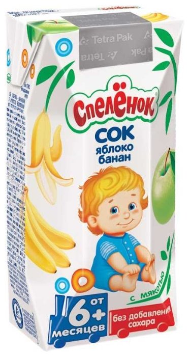 Сок Спелёнок Яблоко-банан (Tetra Pak), c 6 месяцев (фото modal 2)