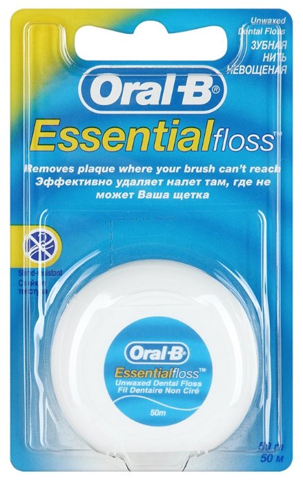 Oral-B зубная нить Essential невощеная (фото modal 1)