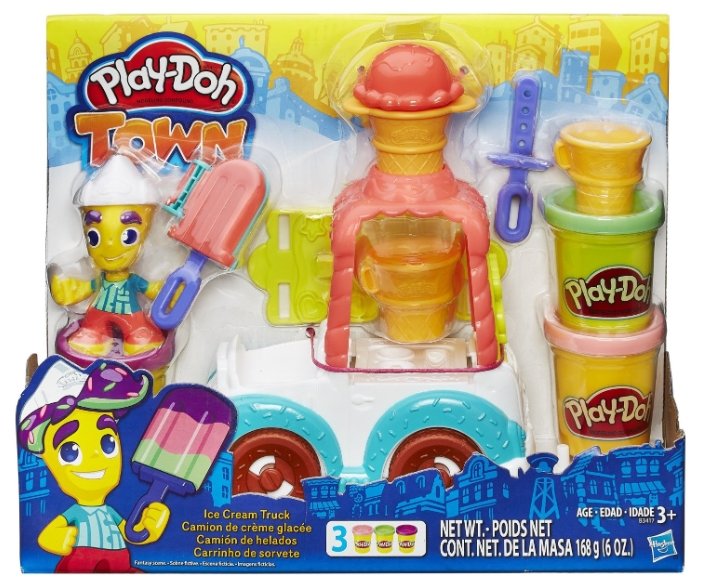 Масса для лепки Play-Doh Город - Грузовичок с мороженым (B3417) (фото modal 1)