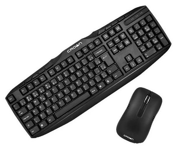 Клавиатура и мышь CROWN CMK-9525 Black USB (фото modal 1)