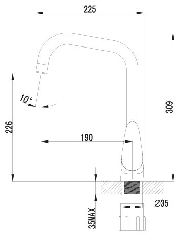 Однорычажный смеситель для кухни (мойки) Lemark Pramen LM3355C (фото modal 2)