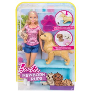 Кукла Barbie и собака с новорожденными щенками, 29 см, FDD43 (фото modal nav 10)