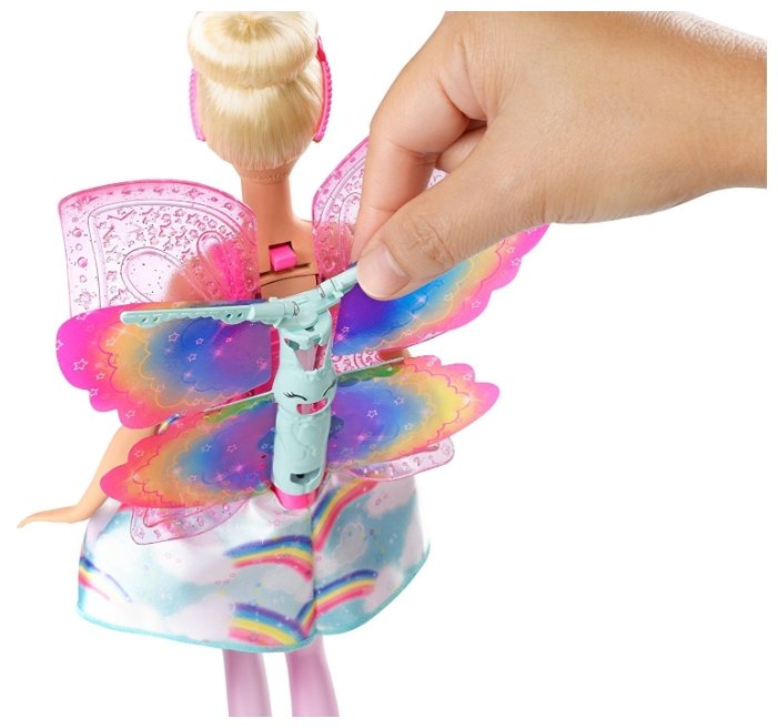 Кукла Barbie Дримтопия Фея с летающими крыльями, 28 см, FRB08 (фото modal 3)