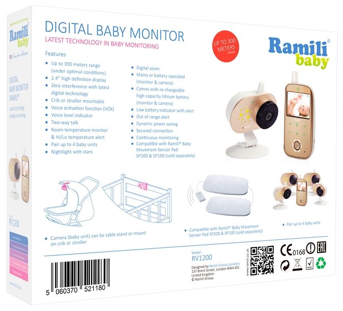 Видеоняня Ramili Baby RV1200X2SP (фото modal 8)