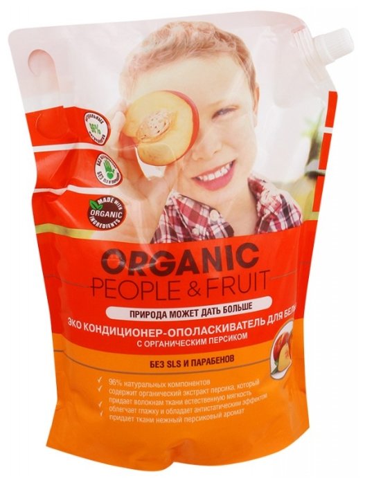Эко кондиционер-ополаскиватель для белья с органическим персиком Organic People (фото modal 2)