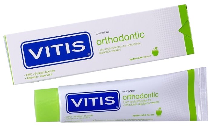 Зубная паста Dentaid Vitis Orthodontic, яблоко и мята (фото modal 1)