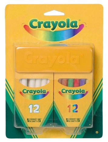 Crayola Набор белых и цветных мелков 24 шт 98268 (фото modal 1)