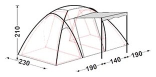 Палатка KingCamp Bari 6 (фото modal 2)