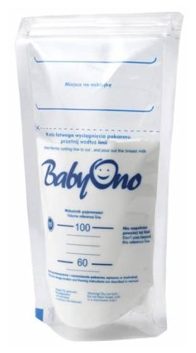 BabyOno Пакеты для хранения грудного молока 100 мл (фото modal 1)