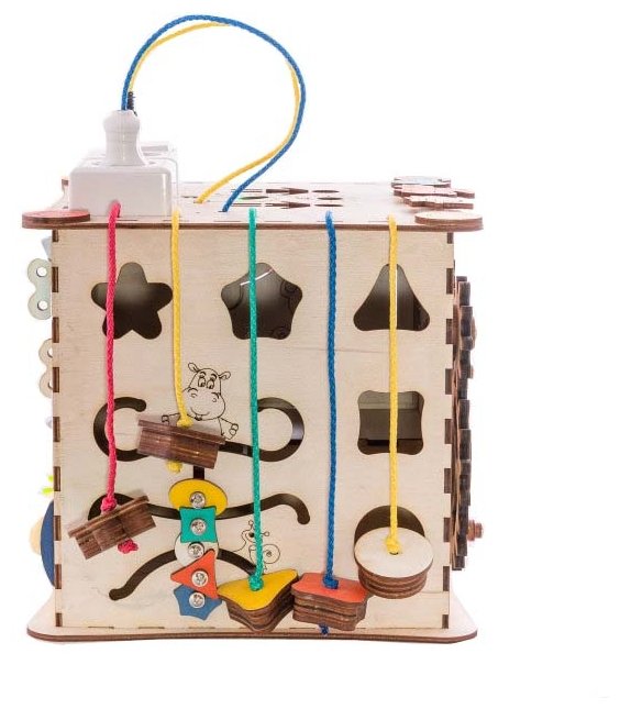 Развивающая игрушка IWOODPLAY Бизикуб с блоком электрики (фото modal 9)