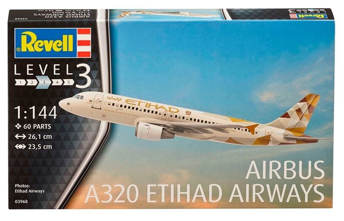 Сборная модель Revell Airbus A320 ETIHAD AIRWAYS (03968) 1:144 (фото modal 2)