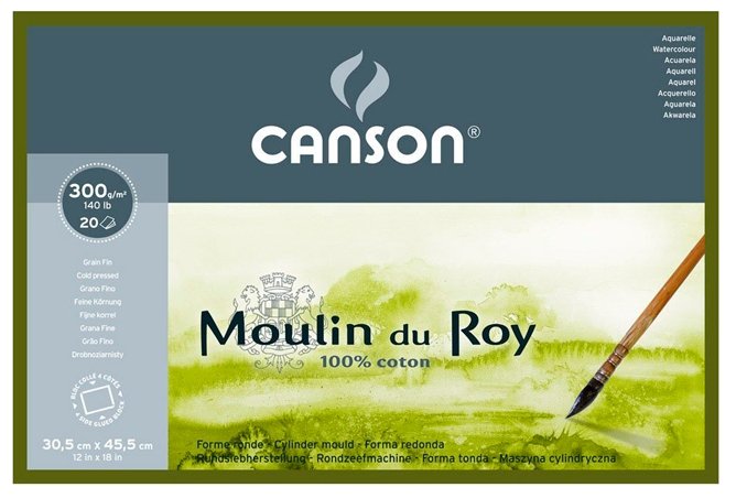 Альбом Canson Moulin du Roy Grain Fin Cold Pressed 45.5 х 30.5 см, 300 г/м², 20 л. (фото modal 1)