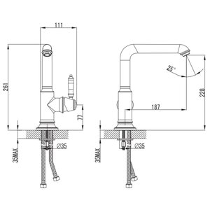 Однорычажный смеситель для кухни (мойки) IDDIS Loft LOFBRL0i05 (фото modal nav 2)