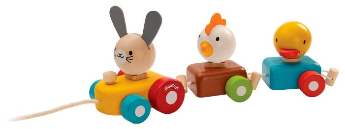 Каталка-игрушка PlanToys Animal Train Sorter (5434) (фото modal 1)