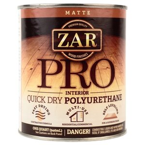 Лак ZAR Pro Interior Quick Dry Polyurethane полуматовый (0.95 л) (фото modal nav 1)