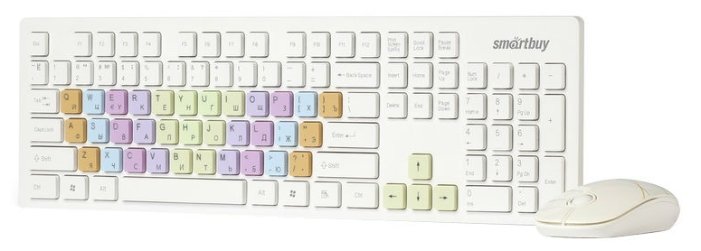Клавиатура и мышь SmartBuy SBC-218346AG-W White USB (фото modal 1)