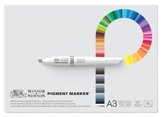 Альбом для маркеров Winsor & Newton Pigment Marker 42 х 29.7 см (A3), 75 г/м², 50 л. (фото modal 1)