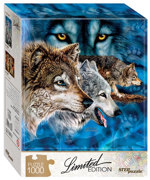 Пазл Step puzzle Limited Edition Найди 12 волков (79806) , элементов: 1000 шт. (фото modal 1)
